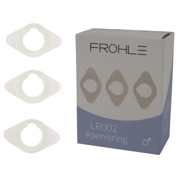 Fröhle LR002 (2,1см) - Комплект медицински пръстени за пенис (3 бр.)