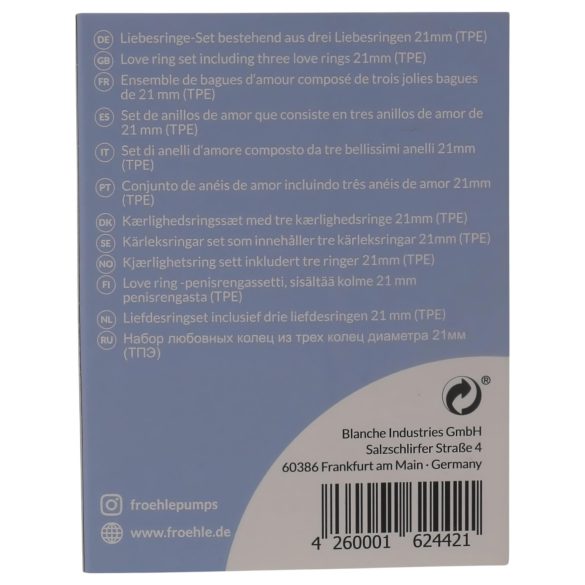 Fröhle LR002 (2,1см) - медицински комплект пенис пръстени (3бр)