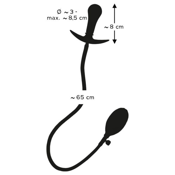 You2Toys - анален разширител с топчета и помпа - черен