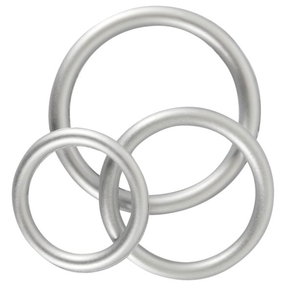 You2Toys Metallic - Силиконов комплект пръстени за пенис (3 бр.)