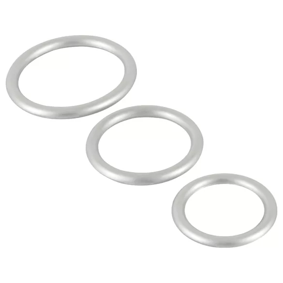 You2Toys Metallic - комплект силиконови пенис рингове (3 броя)