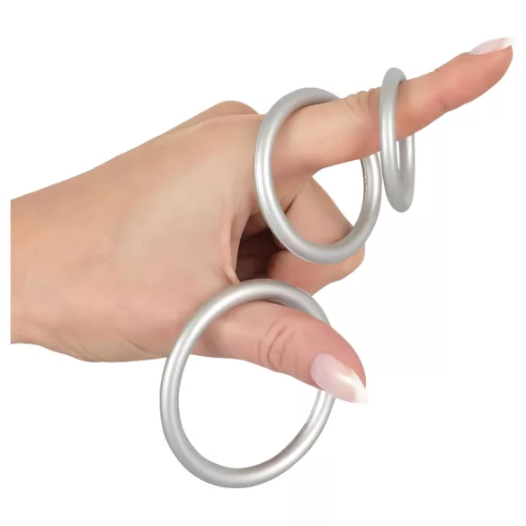You2Toys Metallic - комплект силиконови пенис рингове (3 броя)