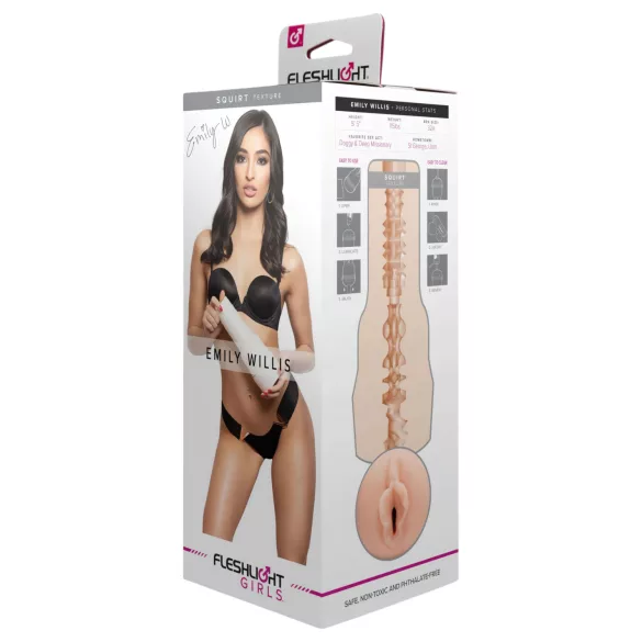 Fleshlight Emily Willis Squirt - реалистична изкуствена вагина (телесен цвят)