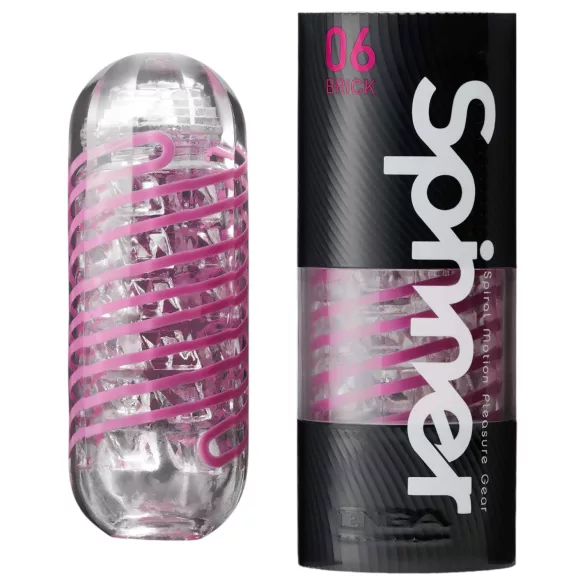 TENGA Spinner Brick - мастурбатор за мъже - прозрачен