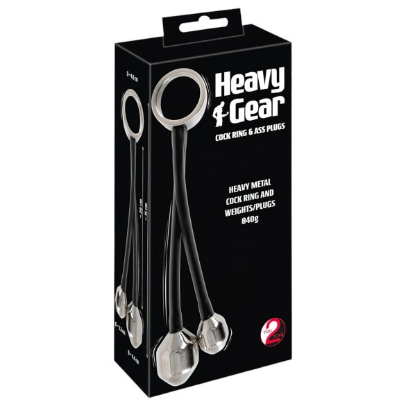 You2Toys Heavy Gear - анален ринг с тежест (черен)