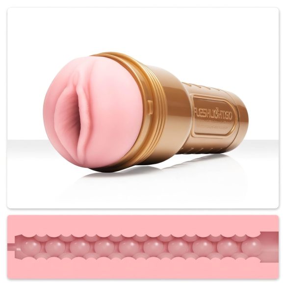Fleshlight GO за издръжливост – компактно вагинално изживяване (розово)