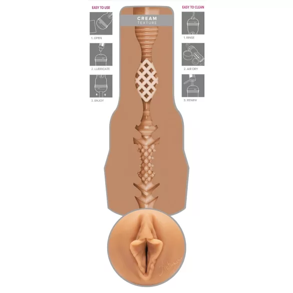 Fleshlight Autumn Falls Cream - вагина с реалистично усещане - натурален цвят