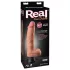 Real Feel Deluxe No.9 - вибратор с тестиси - реалистичен - телесен цвят