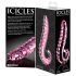 Icicles No. 24 - стъклено дилдо с релеф (розово)