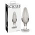 Icicles No. 26 - конусовиден стъклен анален плъг (прозрачен)