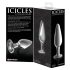 Icicles No. 26 - конусовиден стъклен анален плъг (прозрачен)