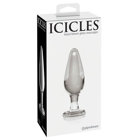 Icicles No. 26 - стъклен анален плъг коничен прозрачен
