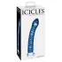 Icicles No. 29 - стъклено спираловидно дилдо за пенис - син