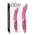 Icicles No. 57 - двукраен стъклен дилдо с пенис форма - розов
