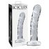 Icicles No. 62 - стъклено дилдо с пенис форма (прозрачно)