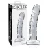 Icicles No. 62 - стъклено дилдо с форма на пенис - прозрачно