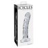 Icicles No. 62 - стъклено дилдо с пенис форма (прозрачно)