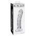 Icicles No. 62 - стъклено дилдо с форма на пенис - прозрачно