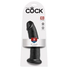   King Cock - дилдо с вакуумна основа - 23 см - черен