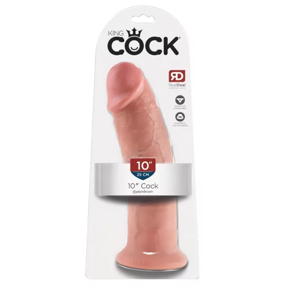 King Cock - дилдо с вакуумна основа - 25см - телесен цвят