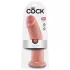 King Cock - дилдо с вакуумна основа - 25см - телесен цвят