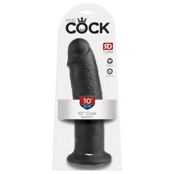 King Cock - дилдо с вендуза - 25см - черен