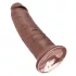 King Cock - дилдо с голяма вакуумна основа - 25см - кафяв