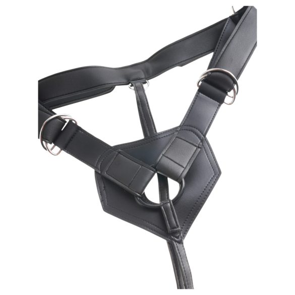 King Cock 7 - страп-он дилдо с колан (черно)