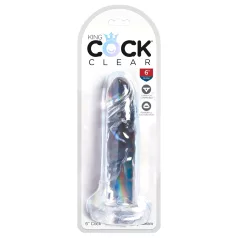 King Cock Clear - дилдо с вендуза - 15 см