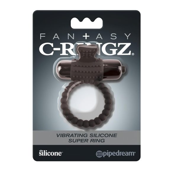 Pipedream Fantasy C-Ringz - вибриращ пенис пръстен (черен)