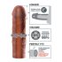 X-TENSION Mega 2 - реалистичен пенис удължител (20,3 см) - тъмен натурален цвят