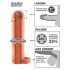 X-TENSION Perfect 1 - удължителен пенис ръкав с пръстен (17.7 см) - натурален