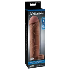   Pipedream X-TENSION Perfect 2 - пръстен за пенис с разширение - тъмно телесен (19 см)