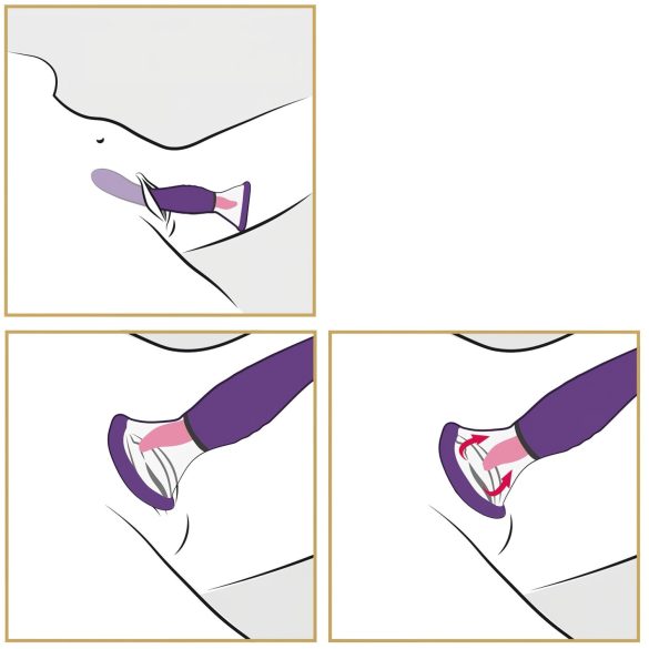 Fantasy - акумулаторен, 3в1 близалка (лилава)