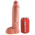 Кралски страпон King Cock 10 - кух за прикрепяне дилдо 25 см