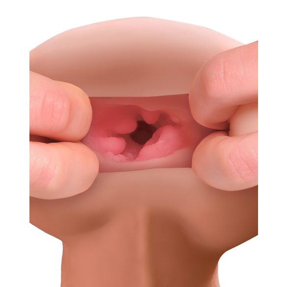 PDX Reach Around - мастурбатор и пенис удължител 2в1 - телесен цвят