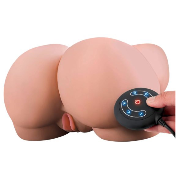 PDX Elite Milk Me Silly - вибриращ торс мастурбатор (натурален)