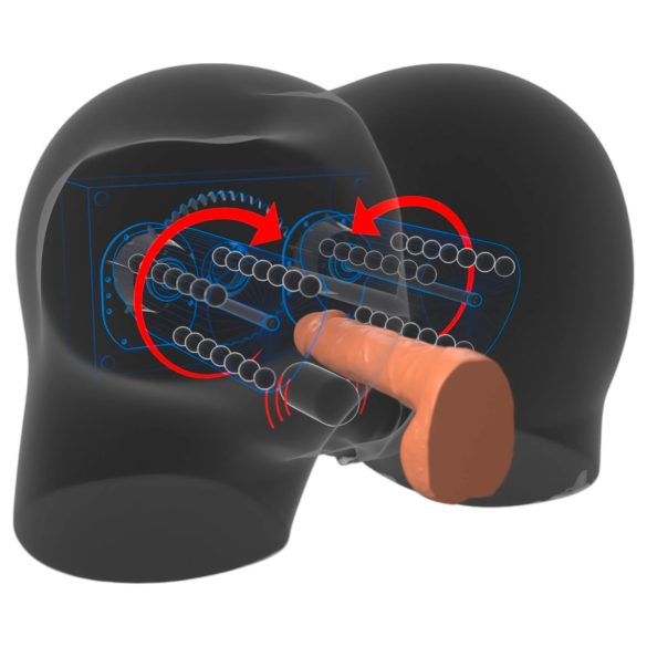 PDX Elite Milk Me Silly - вибриращ торс мастурбатор (натурален)