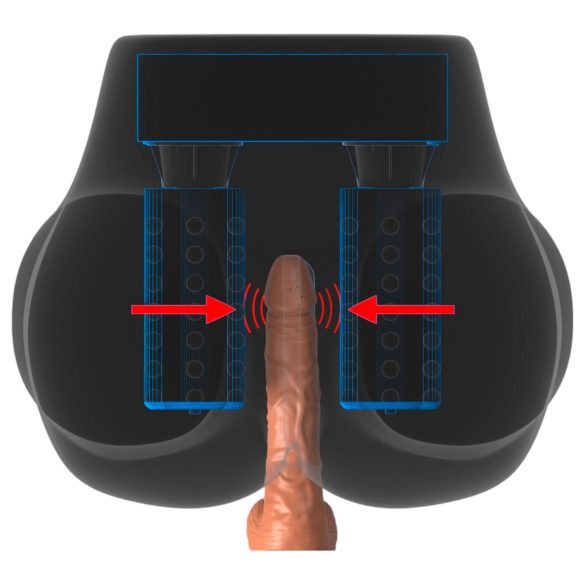 PDX Elite Milk Me Silly - вибриращ торс мастурбатор (натурален)
