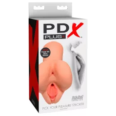   PDX Pick Your Pleasure - 2 в 1 реалистичен мастурбатор (телесен)