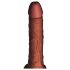 King Cock Plus 7.5 - Вибратор с тестиси (кафяв)