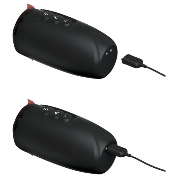 King Cock Plus 7.5 - вибратор с тестиси - кафяв, реалистичен