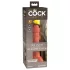King Cock Elite 6 - реалистично дилдо с вакуумна основа - тъмно, 15 см
