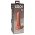 King Cock Elite 6 - реалистично дилдо с вакуумна основа - тъмно, 15 см