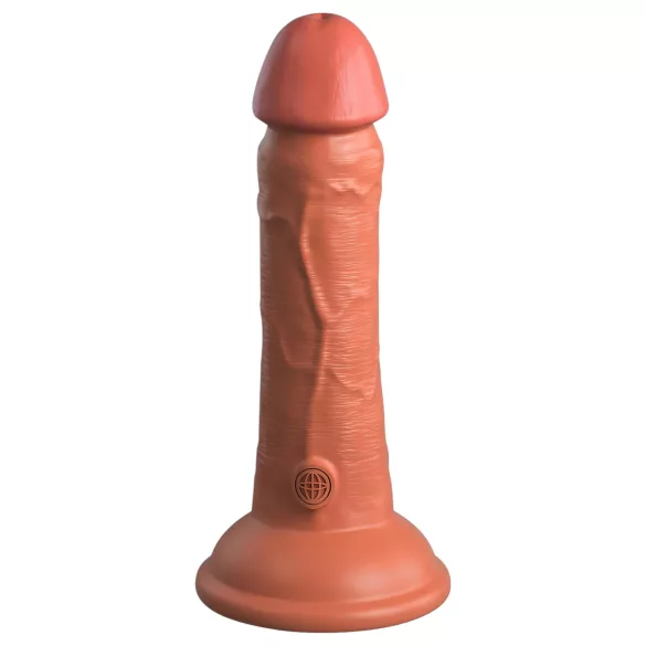 King Cock Elite 6 - реалистично дилдо с вакуумна основа - тъмно, 15 см