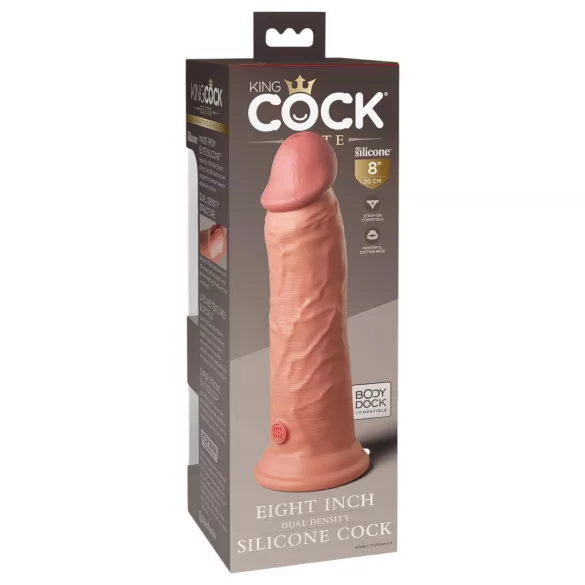 King Cock Elite 8 - реалистично дилдо с вендуза - 20см - телесен цвят