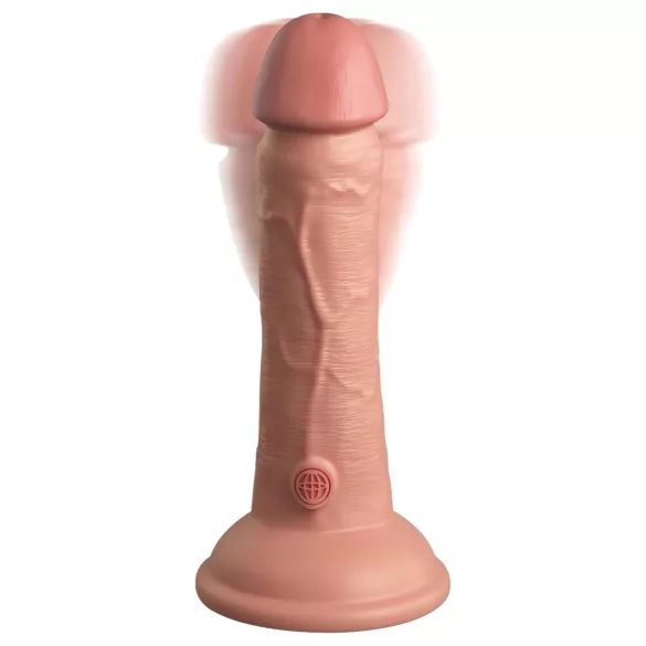 King Cock Elite 6 - вибратор с вендуза (15 см) - телесен цвят