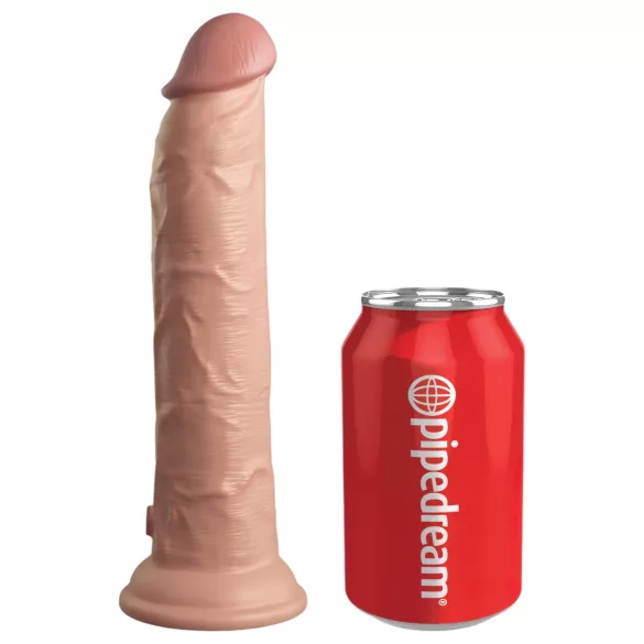 King Cock Elite 9 - вибратор с вендуза - 23 см - телесен цвят