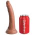 King Cock Elite Comfy - Комфортно поставящ се дилдо с колан (тъмен нюанс)