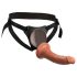 King Cock Elite Comfy - Комфортно поставящ се дилдо с колан (тъмен нюанс)